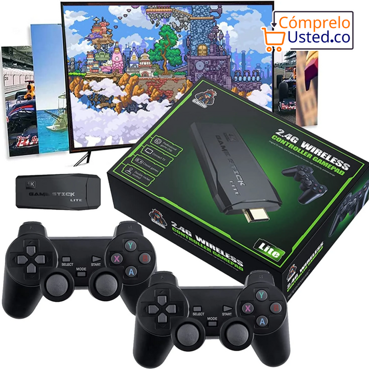 Consola retro gaming 4K con 10,000 juegos + 2 controles